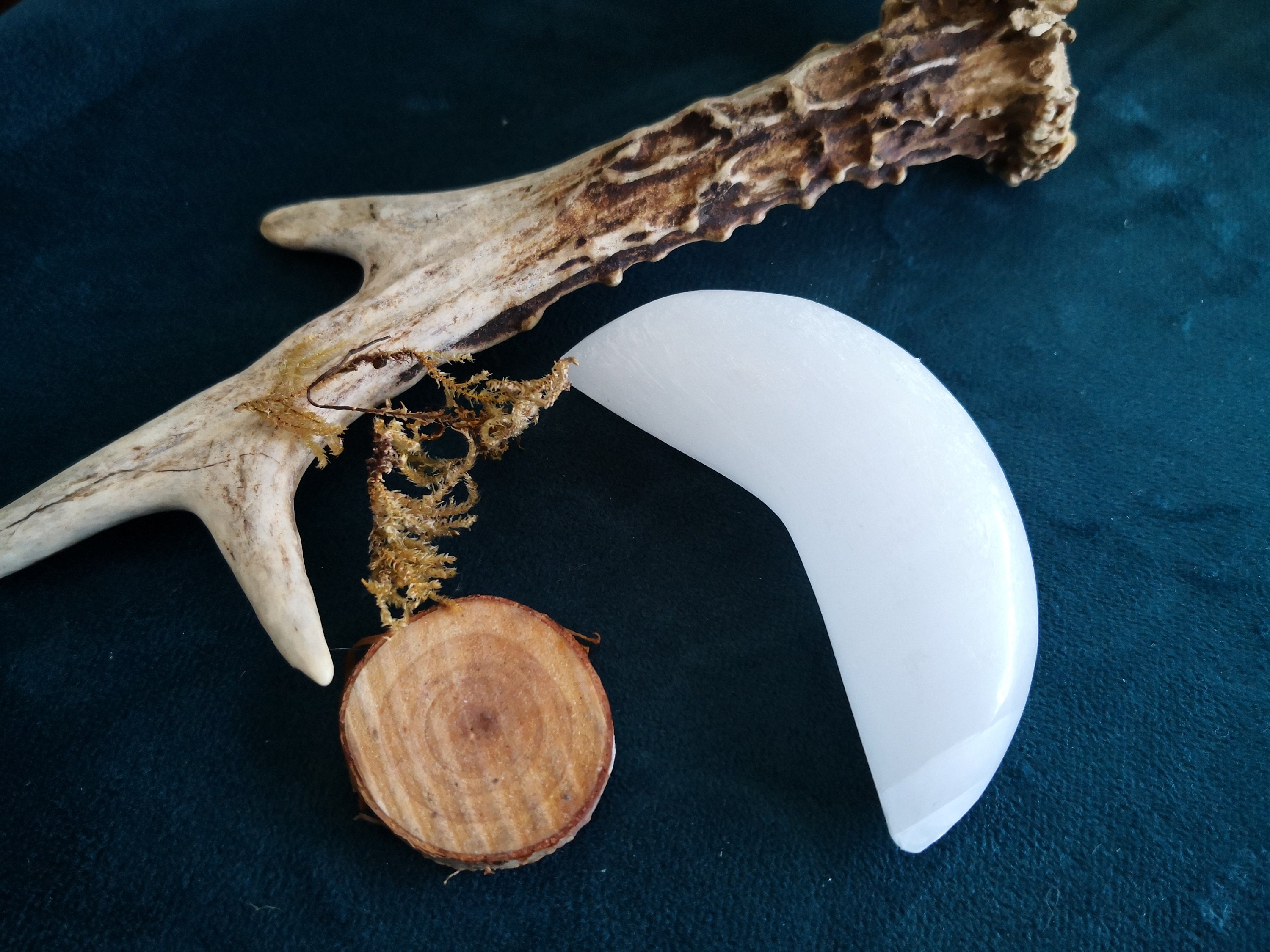 Sélénite Lune 7 cm Nettoyage Aura Pierre Naturelle Maroc