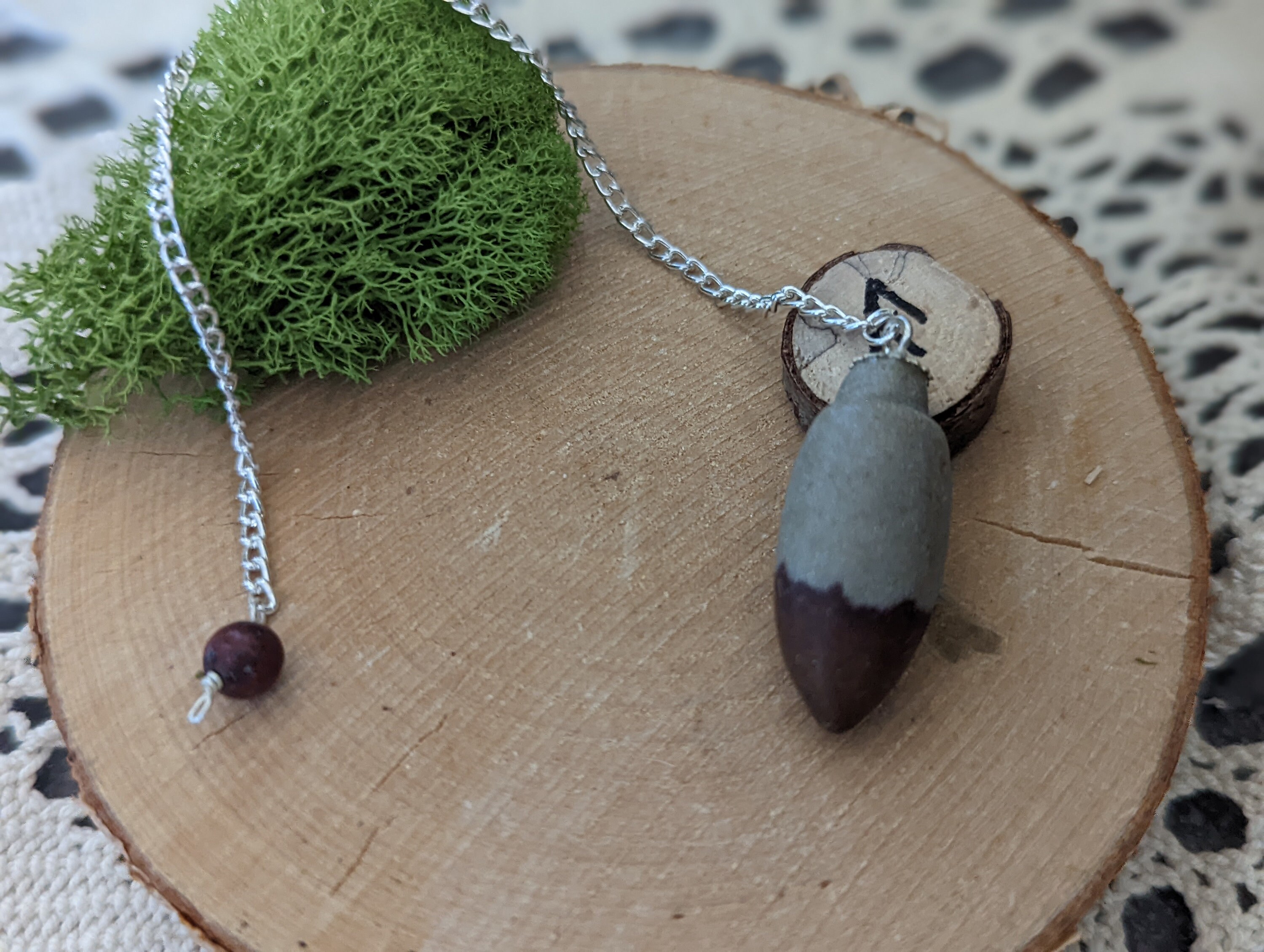 Pendule Shiva Lingam Cristal Pierre Divination Radiesthésie