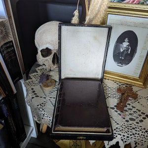 Missale alte französische Box Parish Roman 1885 Jahrgang religiös in Latein und Französisch