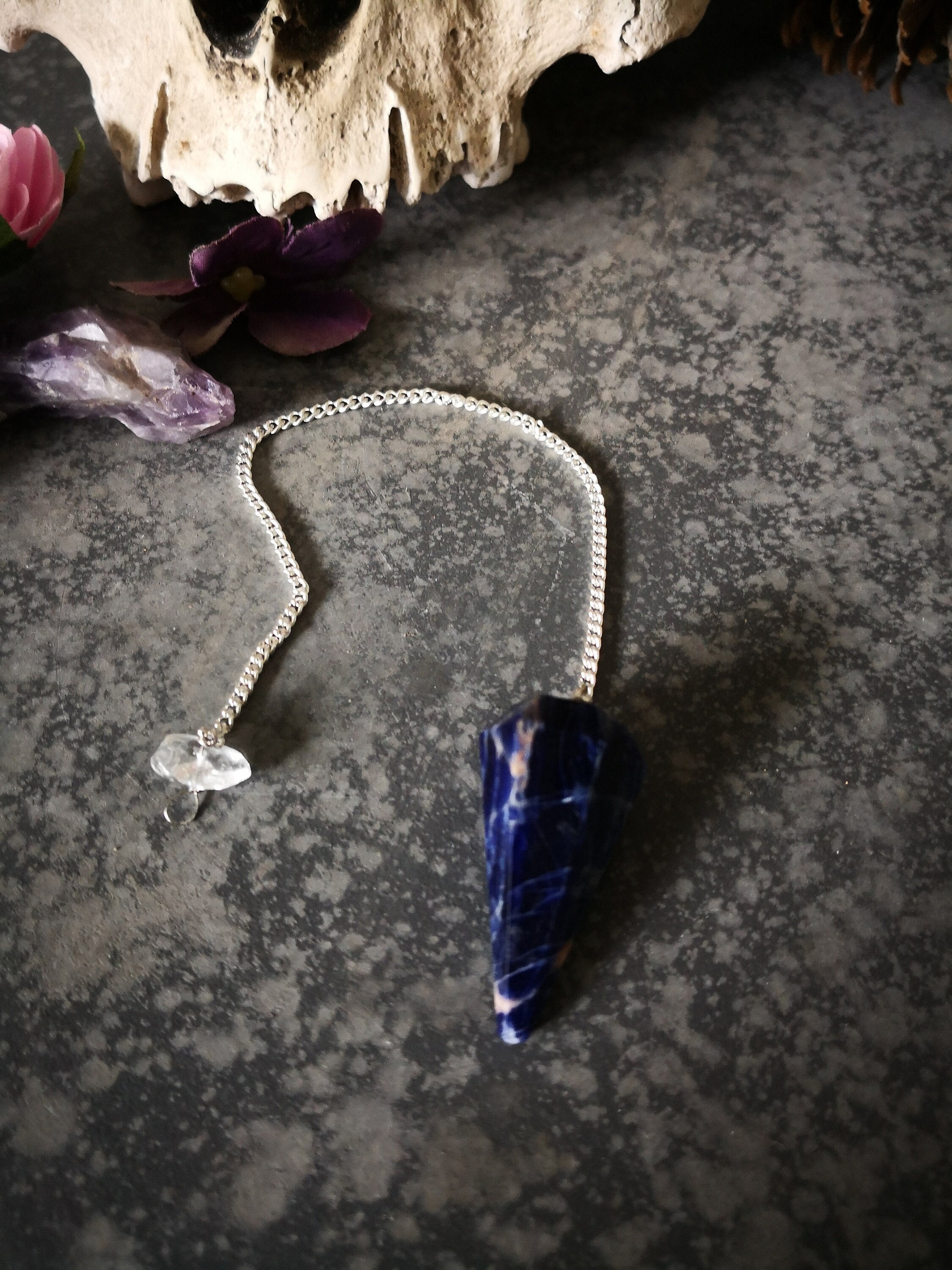 Pendule Sodalite Cristal Pierre Divination Radiesthésie