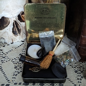 Altar Mini Kit Travel Altar Kit Altar Magic Protection Incense Broom Tablecloth Candle Salt