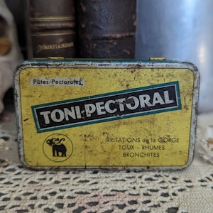 Old box of Toni Pectoral lozenges, old vintage medicine