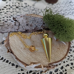 Pendulum Cone gold metal divination dowsing
