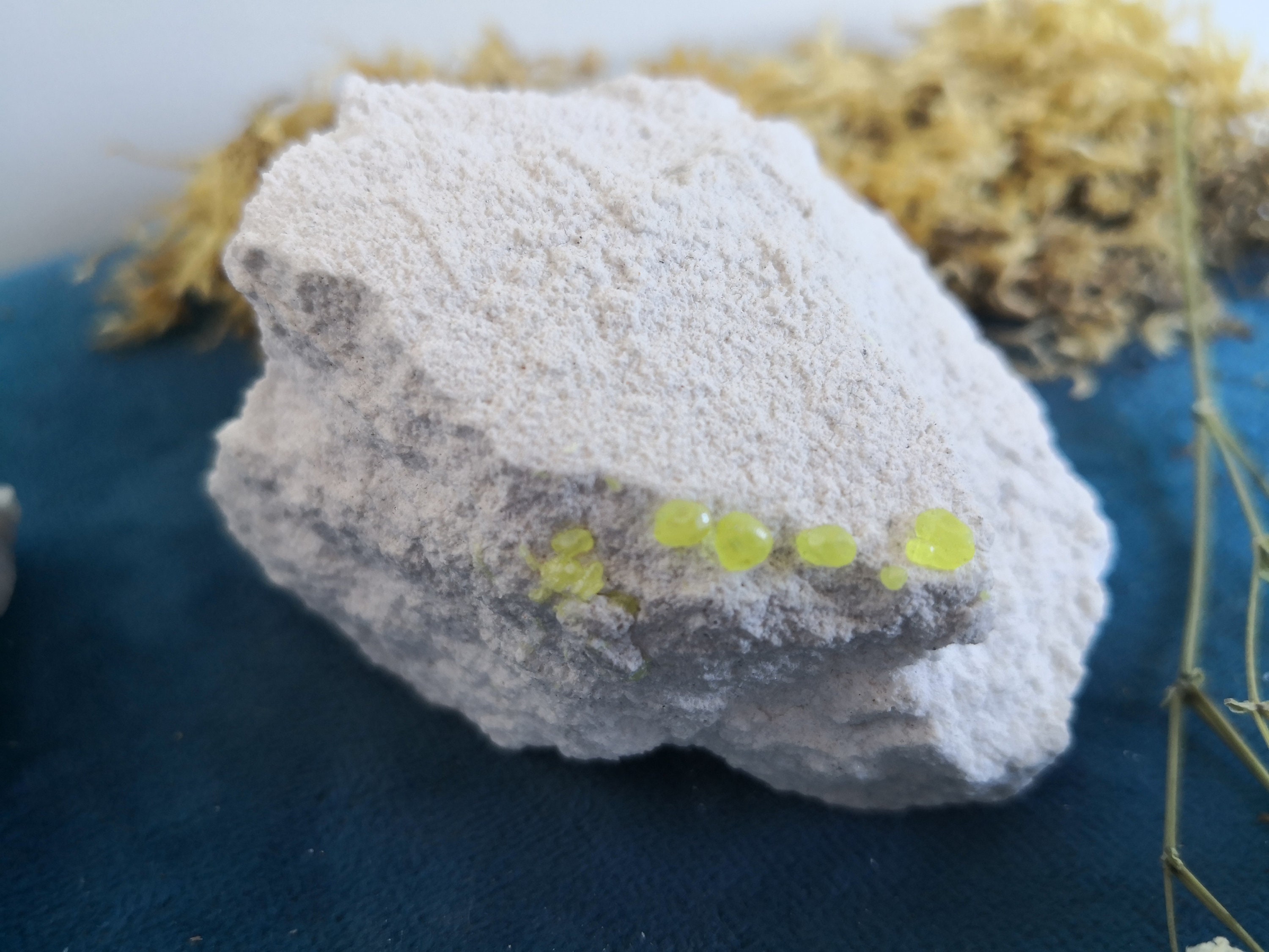 Cristaux Soufre Baja Californie Mexique Cristaux Minéraux Collection Cabinet de Curiosité