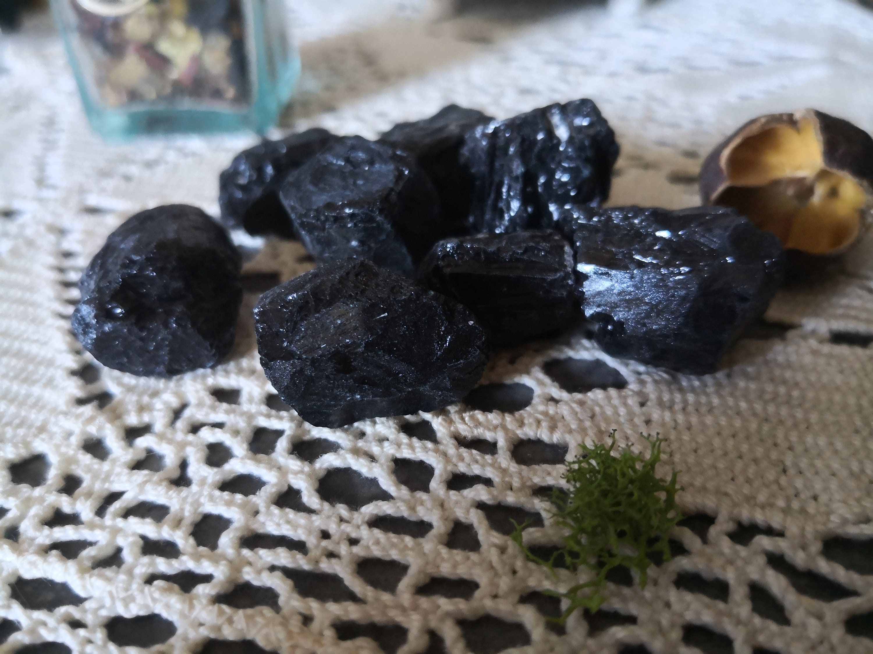 Tourmaline Noire Brute Pierre Gemme Collection Minéraux