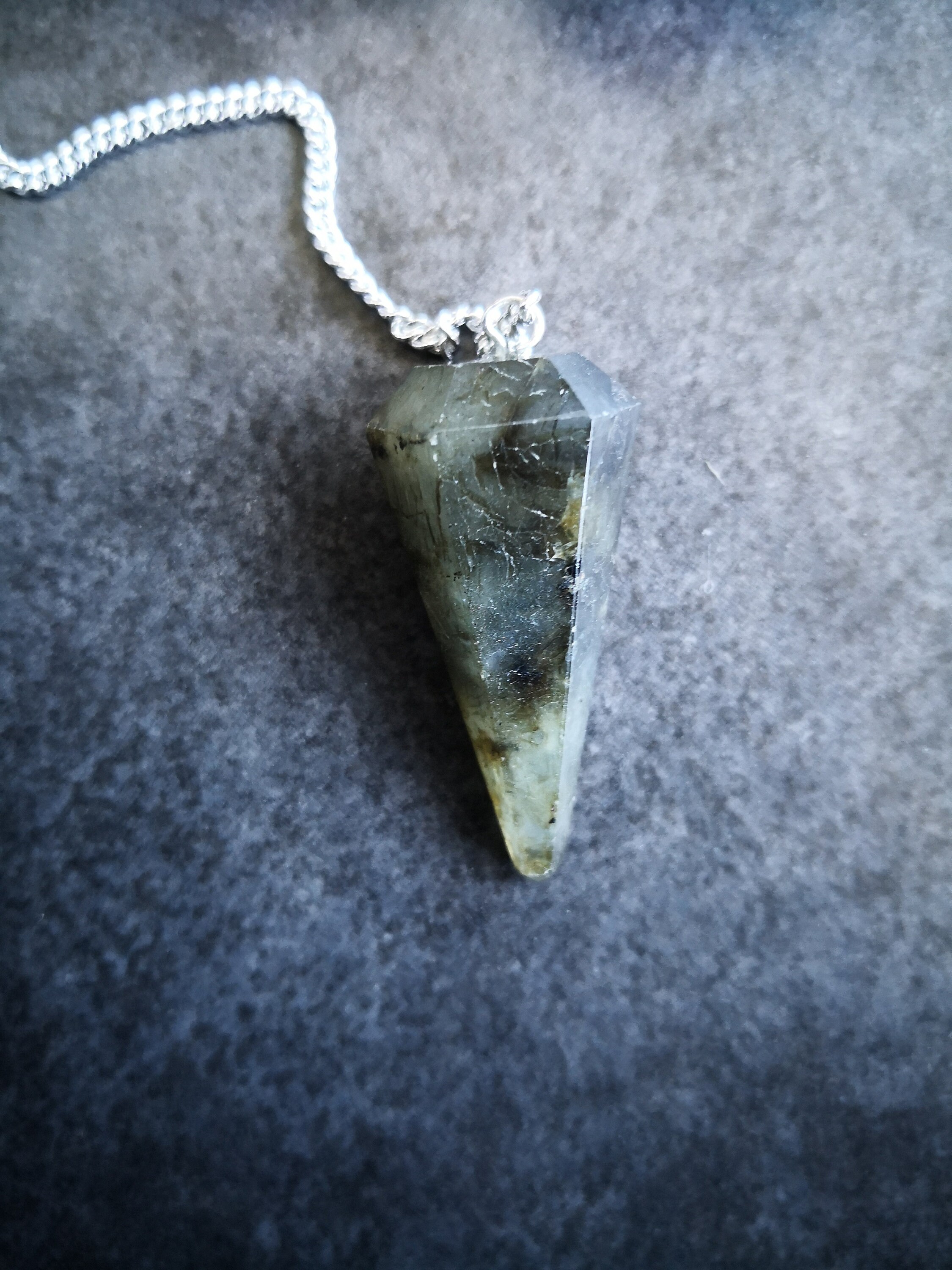 Pendule Labradorite Cristal Pierre Divination Radiesthésie