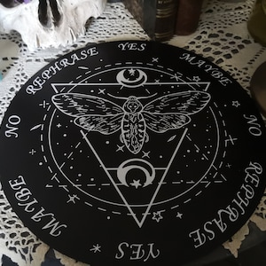 Divinatory board pendulum dowsing black geometry 25 cm