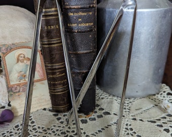 Clipe de carvão incenso altar pagão bruxa decoração bruxaria bruxa vintage prata