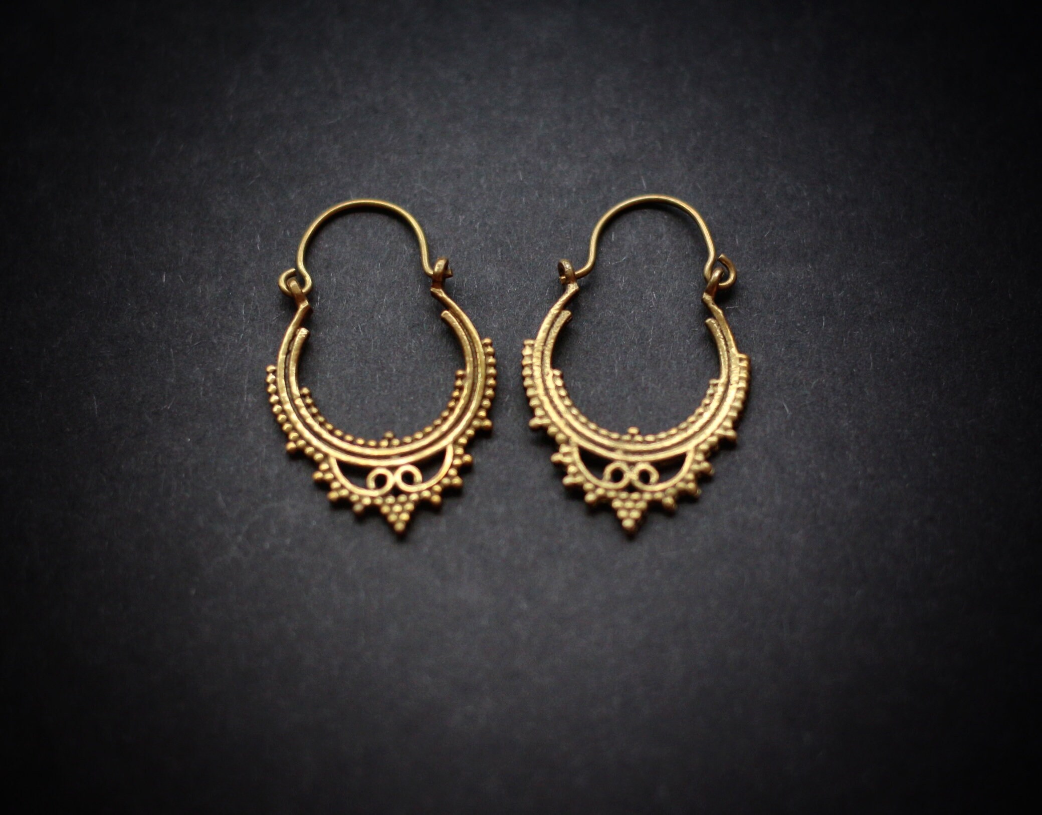 Bali earrings Flower hoop earrings Tribal earrings Etsy