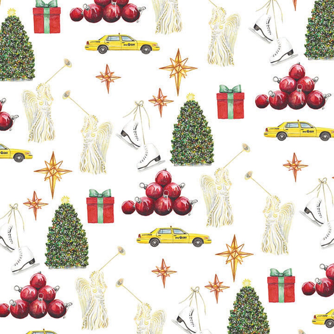 New York City Christmas Gift Wrap Wrapping Paper NYC Christmas