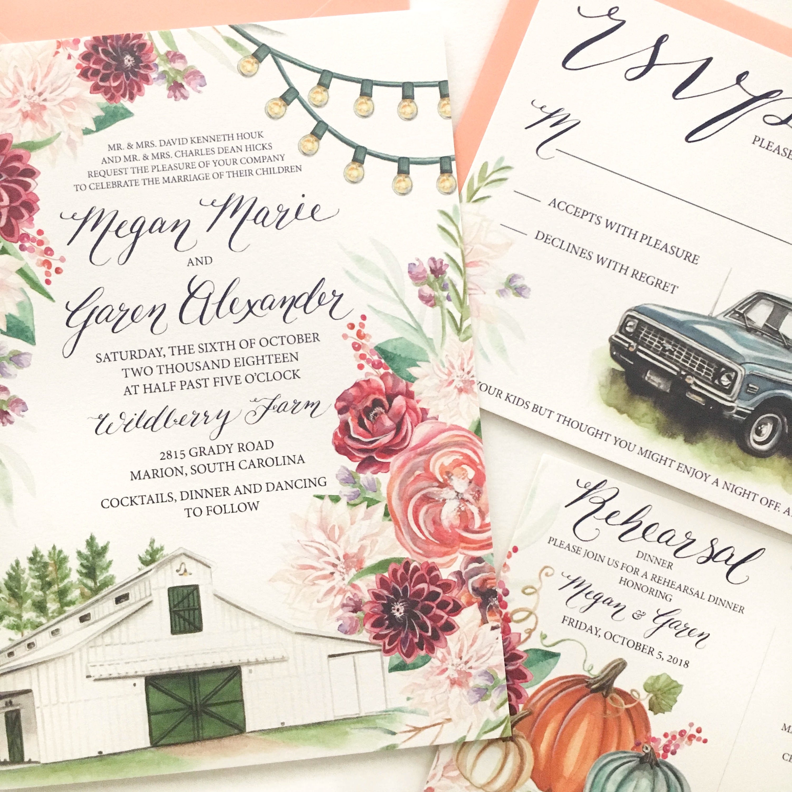 Custom Wedding Stationery New York City Watercolor Wedding Etsy