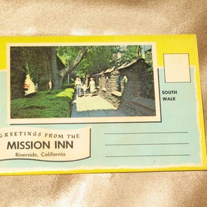 Vintage Greetings From the Mission Inn uitvouwbare fotokaartenset Riverside CA