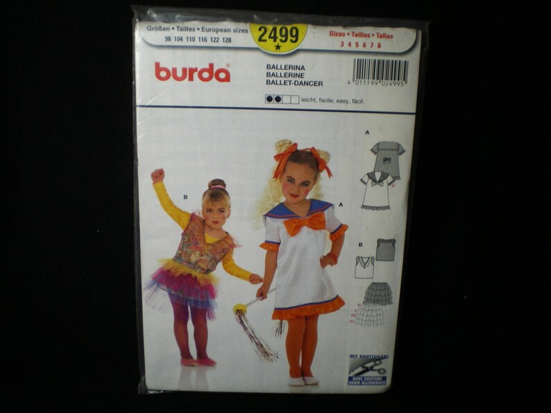 Patron Burda n 2499 déguisement enfant ballerine image 1