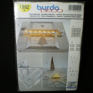 Patron Burda Deco 1992 tablecloth and fir decoration