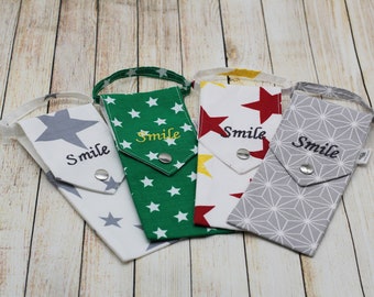 Bolsa de cepillo de dientes bordada "Smile"