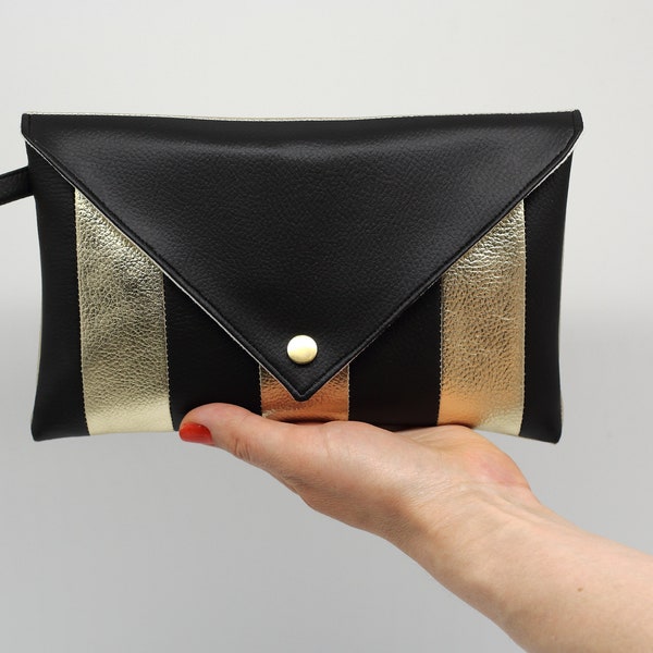 Pochette en simili cuir, pochette enveloppe