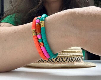 Bracelet cadeau de maîtresse, bracelet heishi
