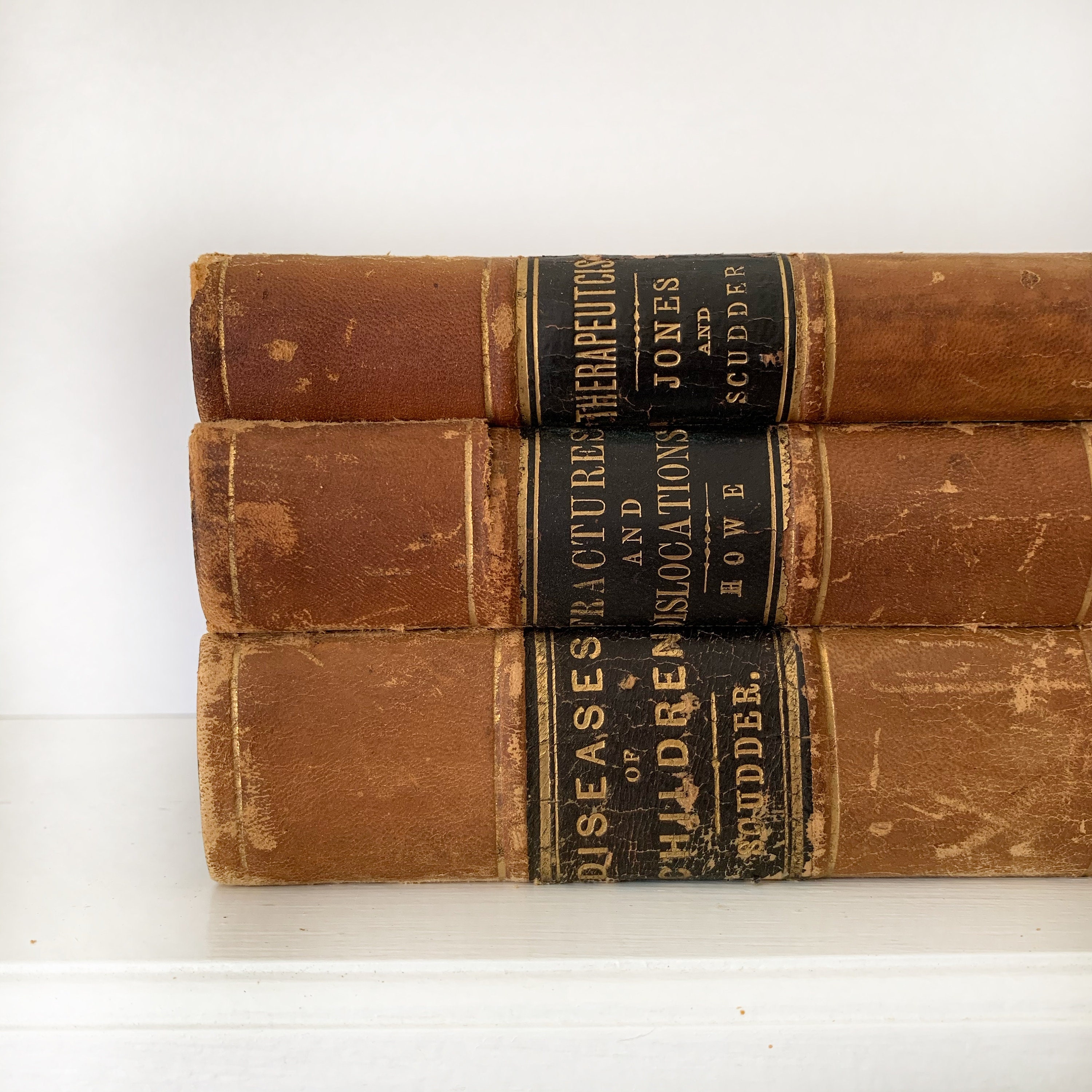 Old Medical Books Antiquarian Leather Medical Books Diseases Etsy