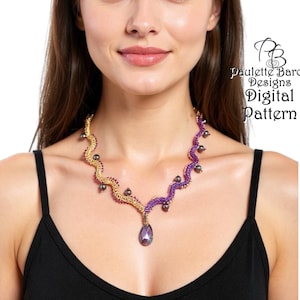 RAW Beaded Necklace Tutorial: Seedbead & Crystal Weaving (Digital Download