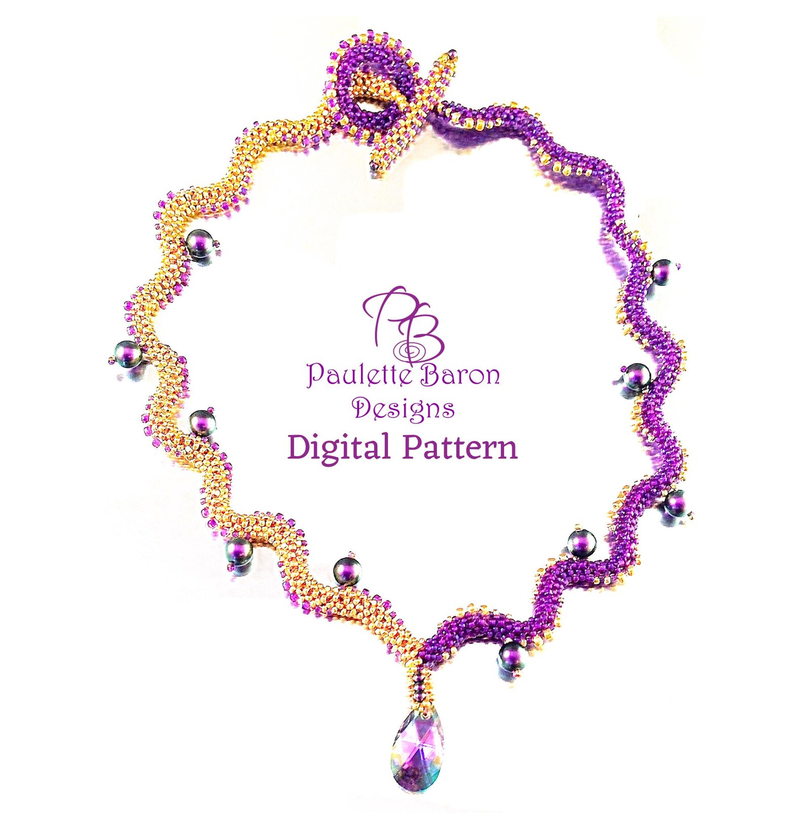Craw Pattern Beaded Spirals Necklace Pattern: CRAW/RAW Weaving (PDF Pattern) - Etsy