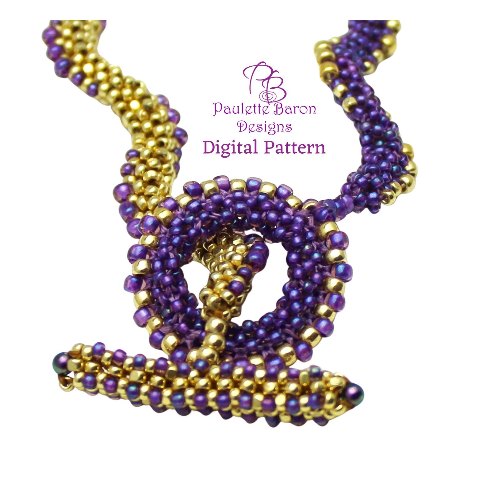 Craw Pattern Beaded Spirals Necklace Pattern: CRAW/RAW Weaving (PDF Pattern) - Etsy