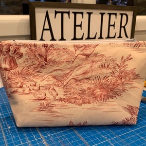 Trousse de toilette toile de Jouy