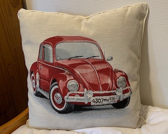 red ladybug cushion cover - 45cmx45cm