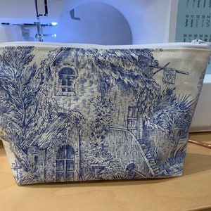 pochette zippée toile de Jouy image 3