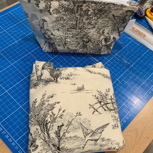 pochette zippée toile de Jouy image 2