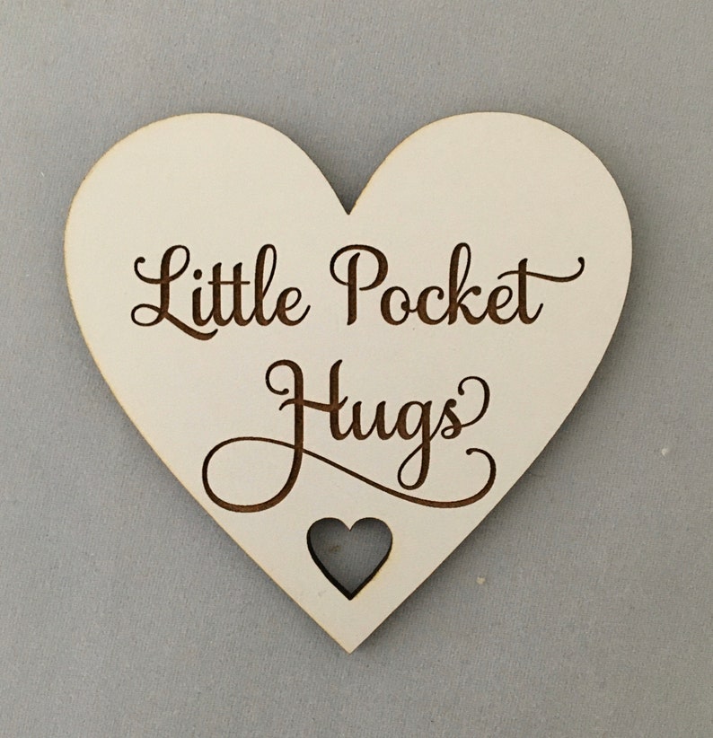 Style 2 Little Pocket Hugs Wooden Hearts to Show Our Etsy UK