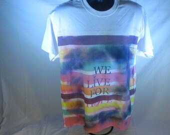 We Live For Hope  - painted lines t-shirt - size large