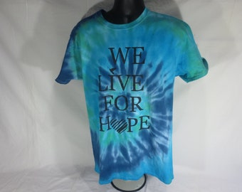 We Live For Hope - United As One -  Tie Dye Spiral t-shirt - Size Large