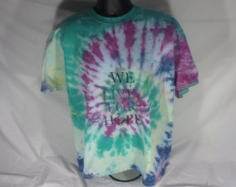 Tie Dye Spiral - We Live For Hope t-shirt - size 2XL