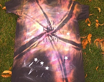 Acid Wash Paint Splatter - Galaxy Inspired - We Live For Hope -  t-shirt dress - One Size Fits All