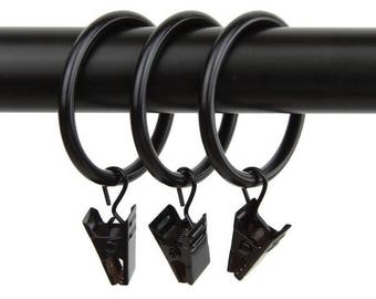 Lot de 15 Unit/és taille 65mm Crochets de rideaux en acier nickel/é /à ins/érer une branche haute 55 mm