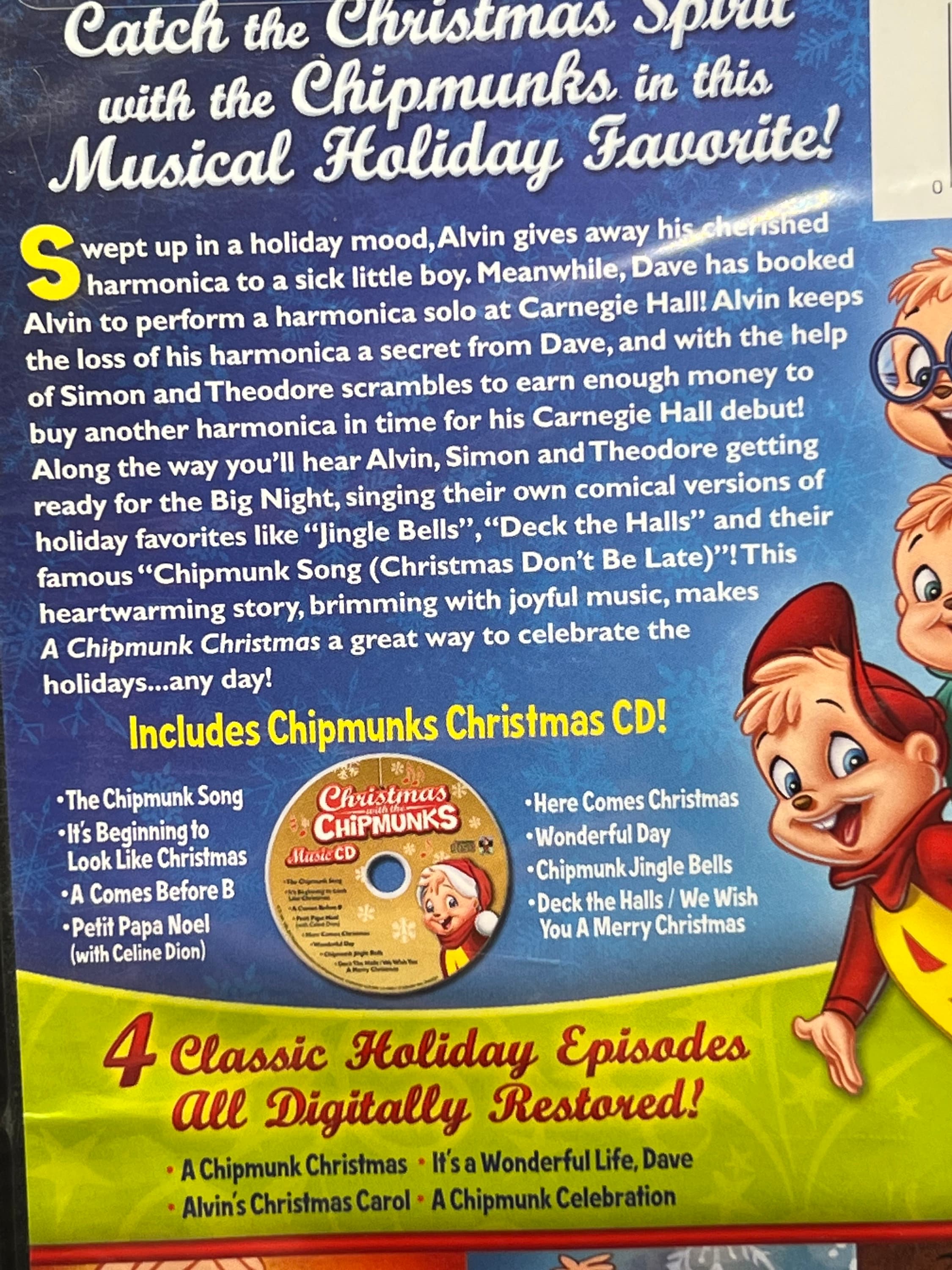 Alvin and the Chipmunks: Christmas With the Chipmunks DVD, 2012, 2-disc - Alvin And The Chipmunks Christmas With The Chipmunks Dvd