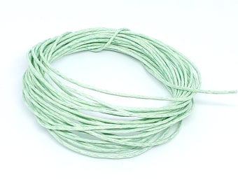 4 metri di filo cavo cotone cera verde chiaro diametro 1mm - creazione di gioielli perline