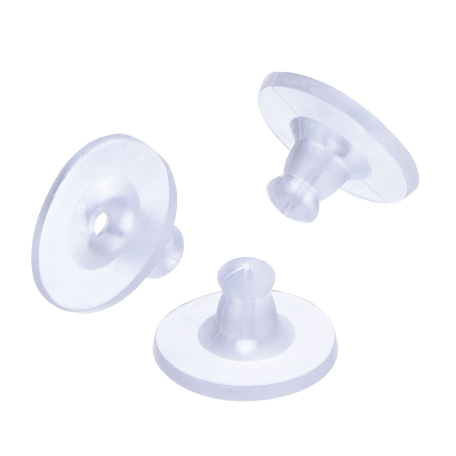 100 Crochets Pour Boucles D'oreilles En Plastique Transparent - Taille 15x6mm - Pour Création De Bijoux Et Artisanat