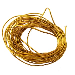 Filo Cordone elastico tondo aspetto metallico Oro Oro diametro 1 mm - Creation Perles Couture