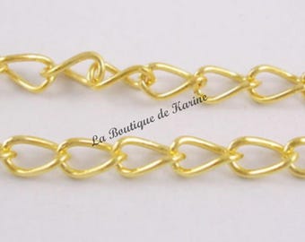 2 m of Golden METAL chain very fine 5 x 3 mm - creation jewelry beads