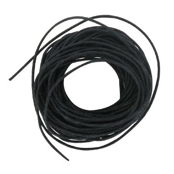 4 meters of thread diameter 1 mm - creation jewelry beads black WAXED cotton cord