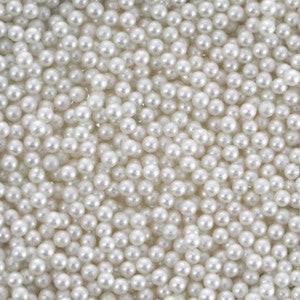 500 Perle rotonde in acrilico bianco perlato senza foro 2 mm - Non forate - Creazione fai da te