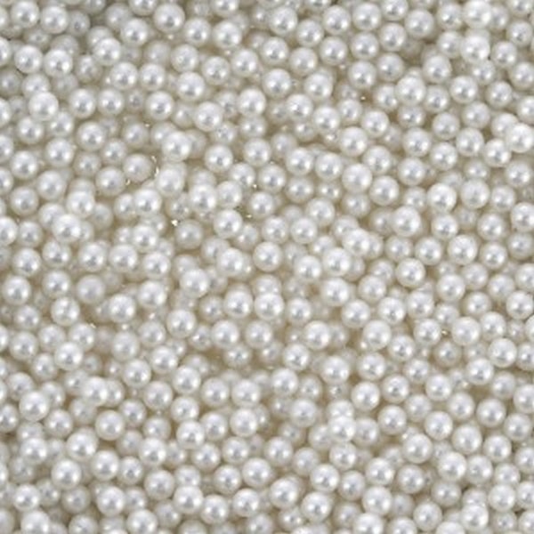 500 PERLES SANS TROU Rondes acrylique Blanc Nacré 2,5 mm - Non Percée - Creation Diy