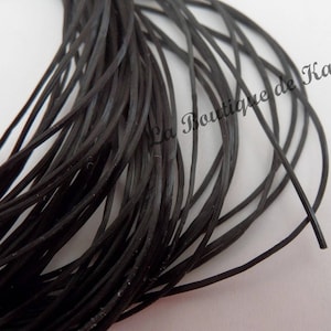 10 M of semi-ELASTIC NYLON THREAD diameter 0.8 mm black - pearl jewelry creation