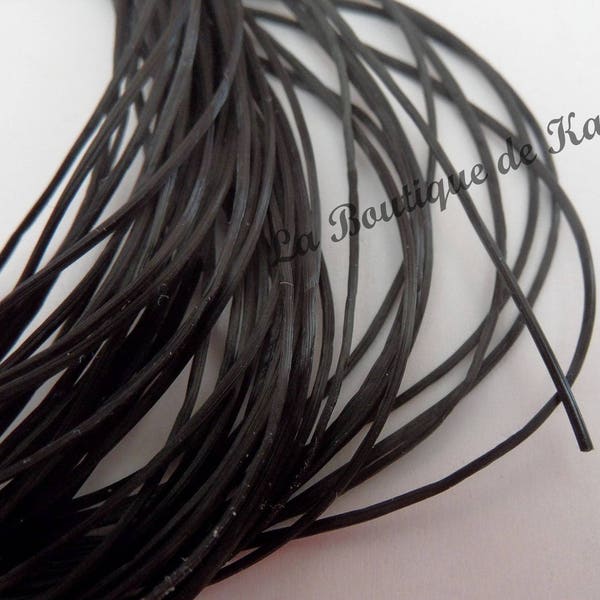 10 M de FIL NYLON semi ELASTIQUE diametre 0,8 mm noir - creation bijoux perles