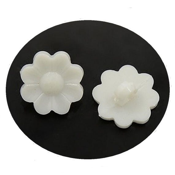 Bouton vintage Inti terre cuite fleur 23 à 22 mm - La Droguerie