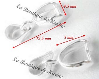 15 allegato metallo base ciondolo argento chiaro 5 x 13 mm - creazione di gioielli perline