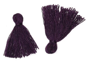 Set of 3 charms TASSELS TASSELS purple 25 mm - creating jewelry beads