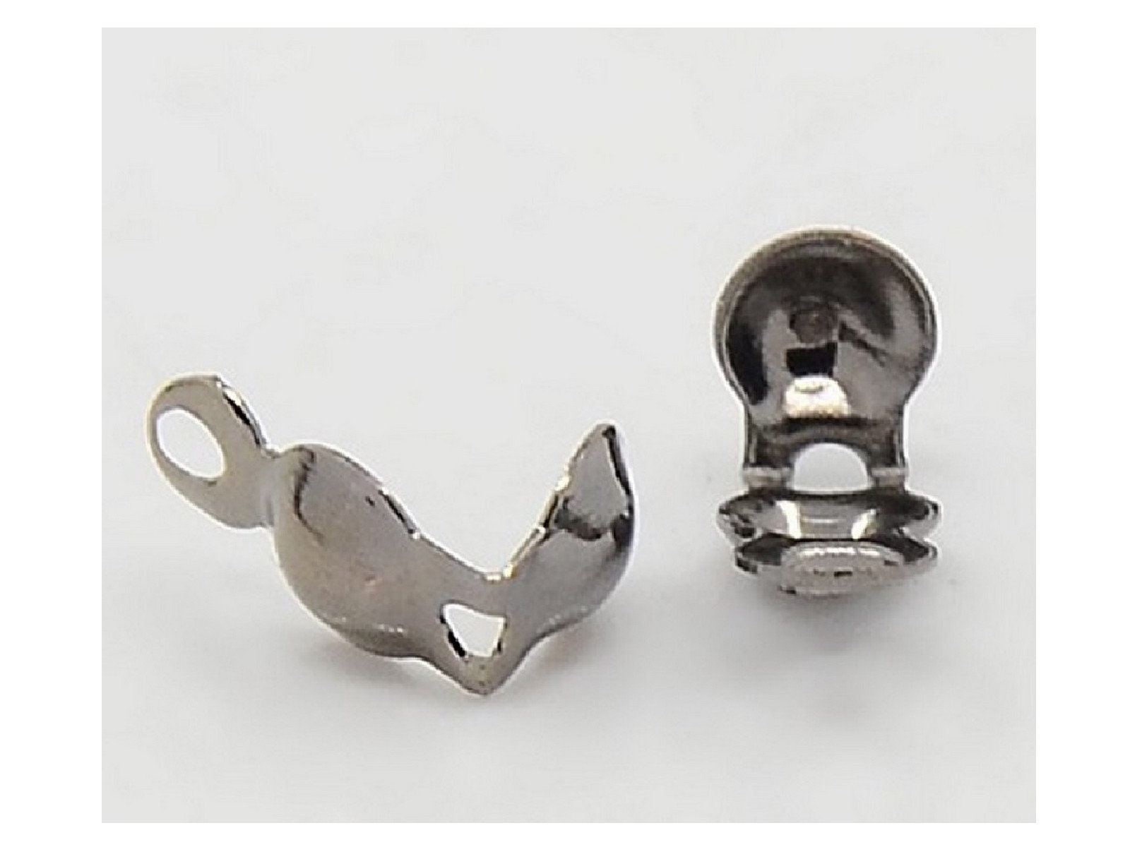 Lot De 100 Embouts Cache-nœuds Pliables Métal Argenté Doré Bronze 9x3 Mm