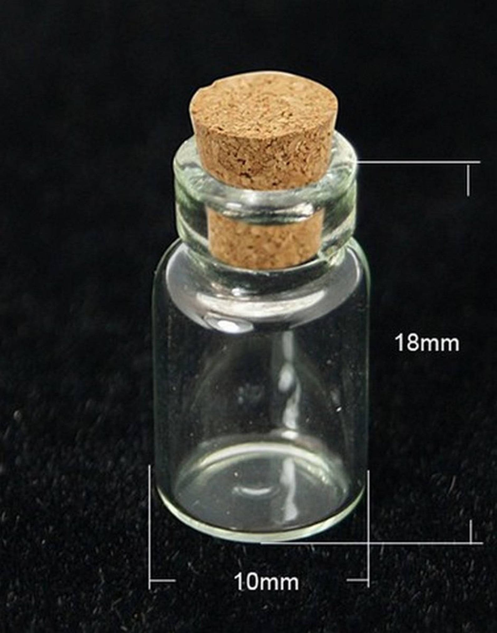 Lot De Fioles En Verre Pour Création Bijoux Ou Fimo - Taille 18x10mm, Lots De 5, 10 Ou 20 Pièces